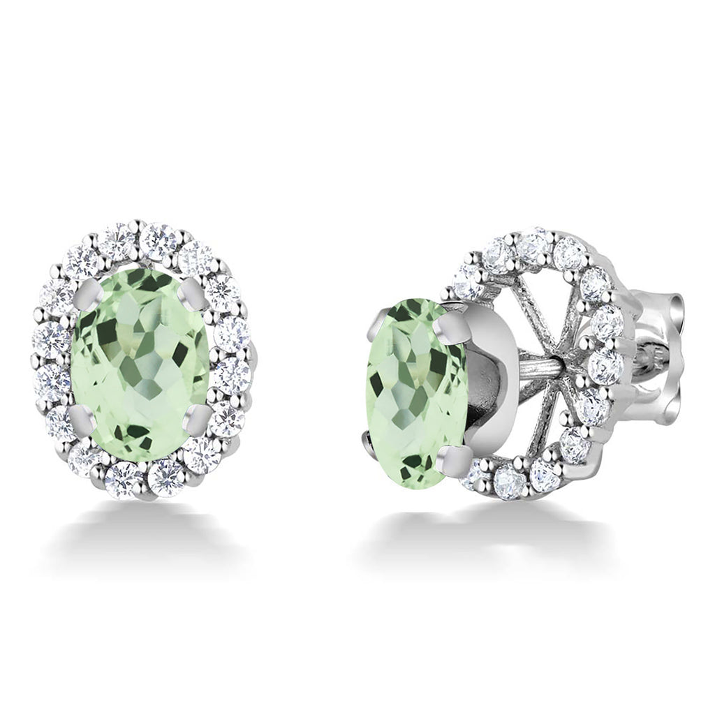 Prasiolite_Earrings in 925 Sterling Silver