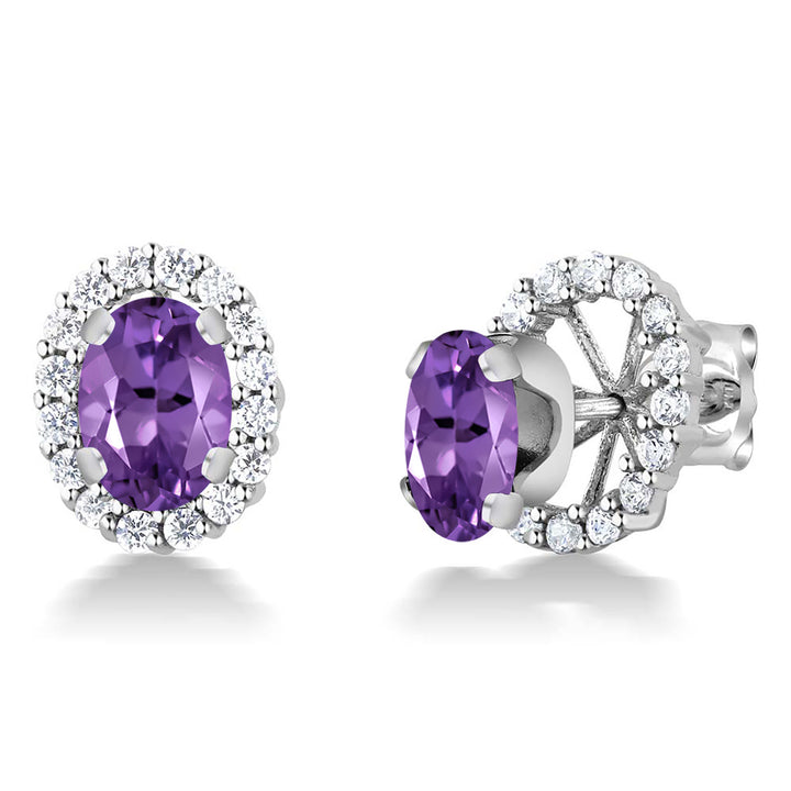 Amethyst - February_Earrings in 925 Sterling Silver