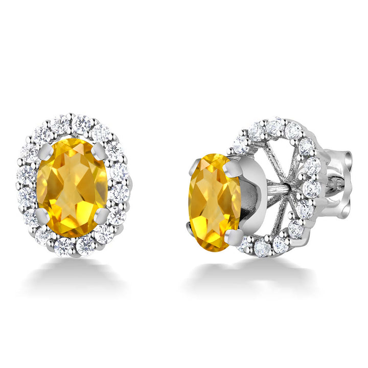 Citrine - November_Earrings in 925 Sterling Silver