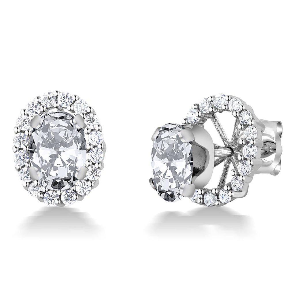 White Zirconia_Earrings in 925 Sterling Silver