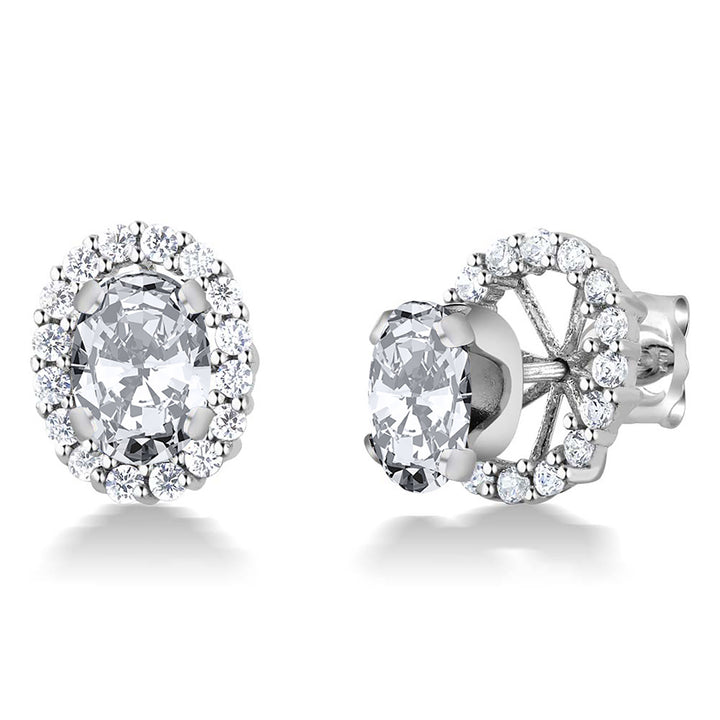 White Zirconia_Earrings in 925 Sterling Silver