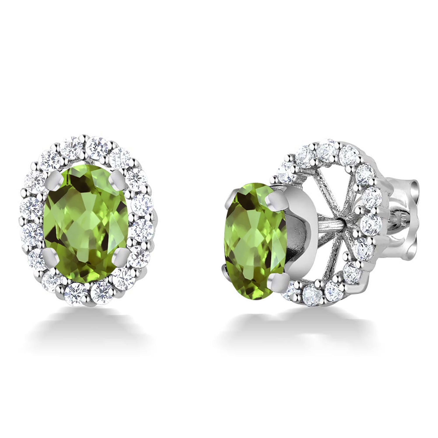 Peridot - August_Earrings in 925 Sterling Silver