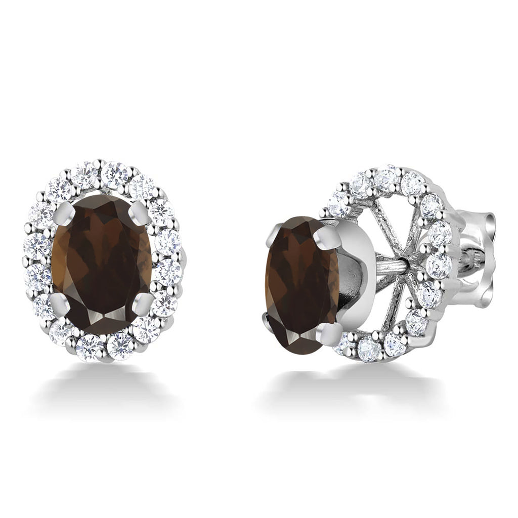 Smoky Quartz_Earrings in 925 Sterling Silver