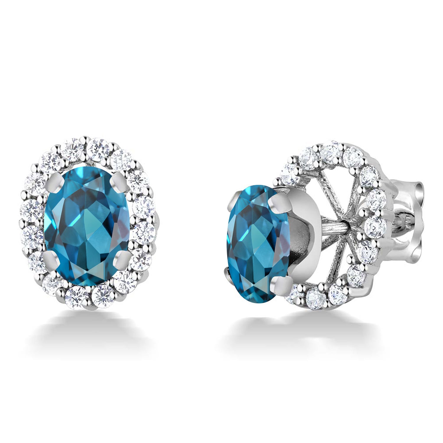 London Blue Topaz - November_Earrings in 925 Sterling Silver