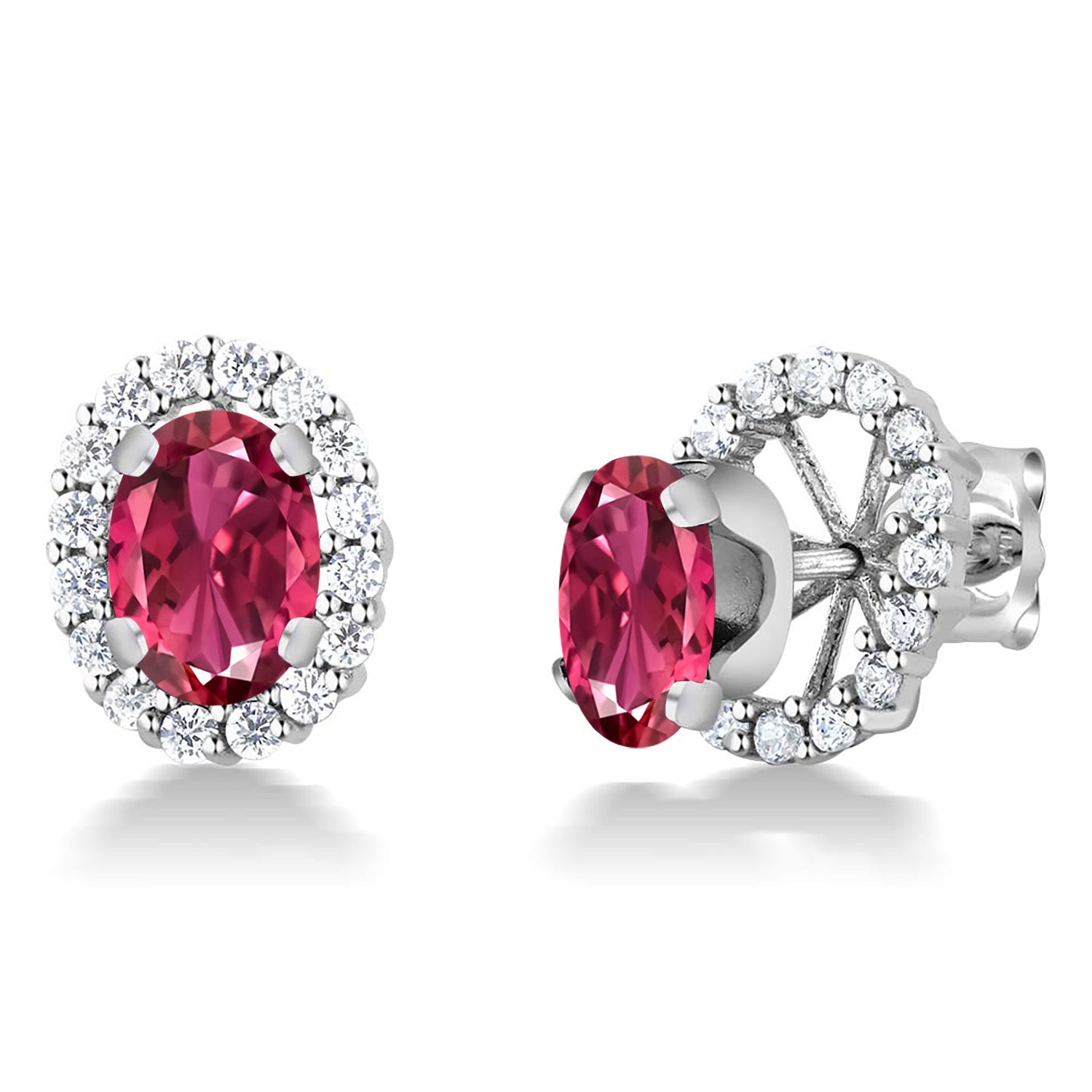 Pink Tourmaline - October_Earrings in 925 Sterling Silver