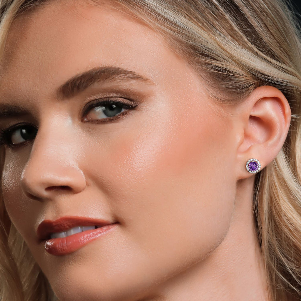Amethyst - February_Earrings in 925 Sterling Silver