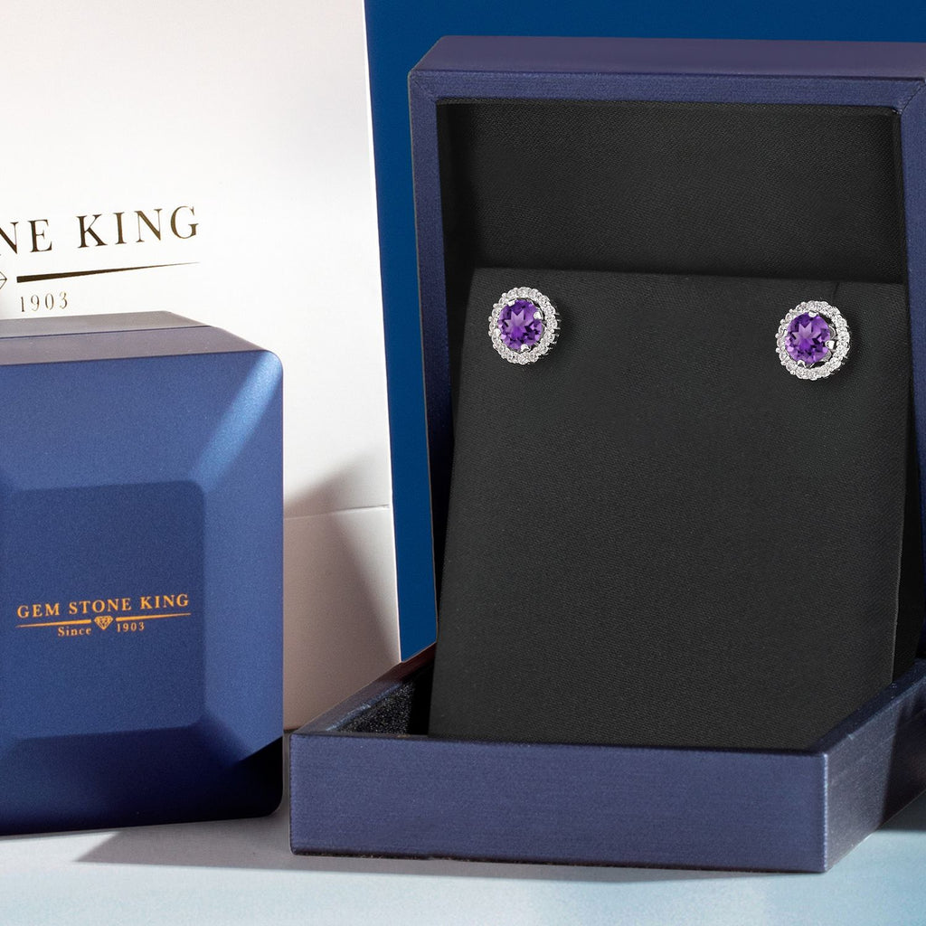 Amethyst - February_Earrings in 925 Sterling Silver