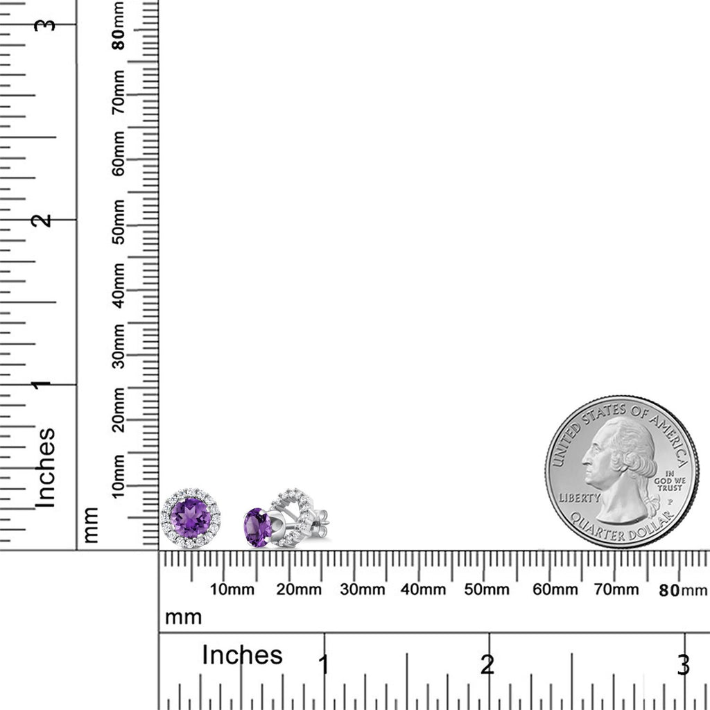 Amethyst - February_Earrings in 925 Sterling Silver
