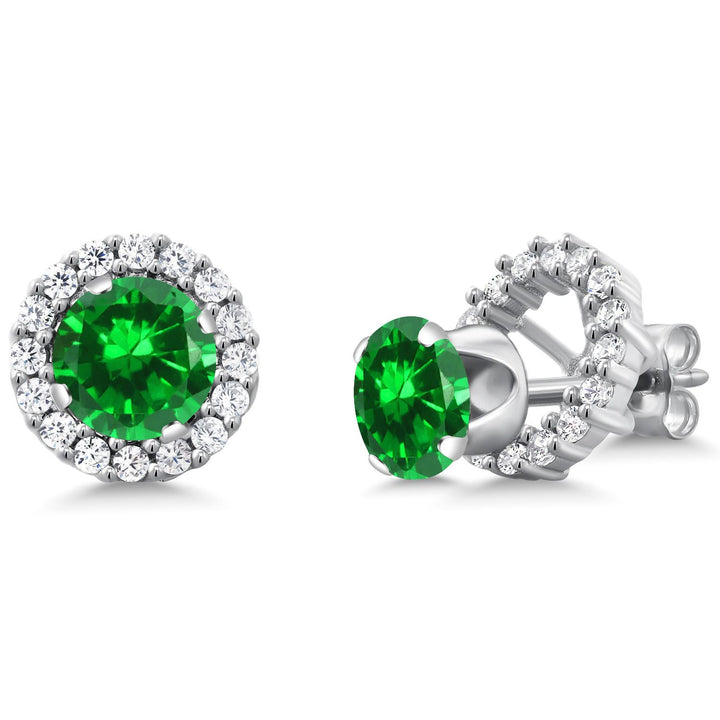 Removable Halo Jacket Stud Earrings for Women | 925 Sterling Silver | 6MM Round Gemstone Birthstone | Fine Jewelry Gifts for Women Her Mom Wife