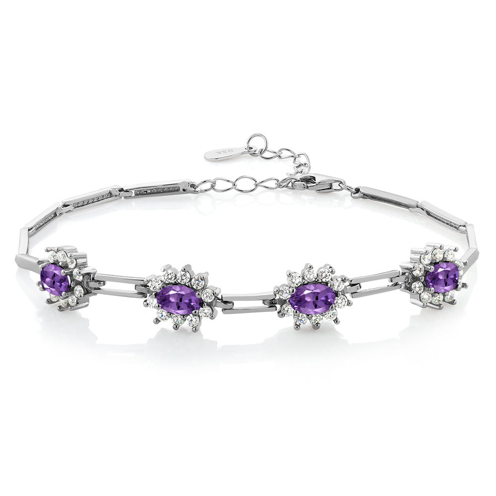 Amethyst - February_Bracelet in 925 Sterling Silver