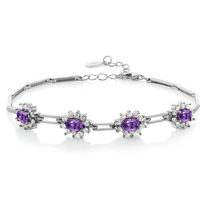 Amethyst - February_Bracelet in 925 Sterling Silver