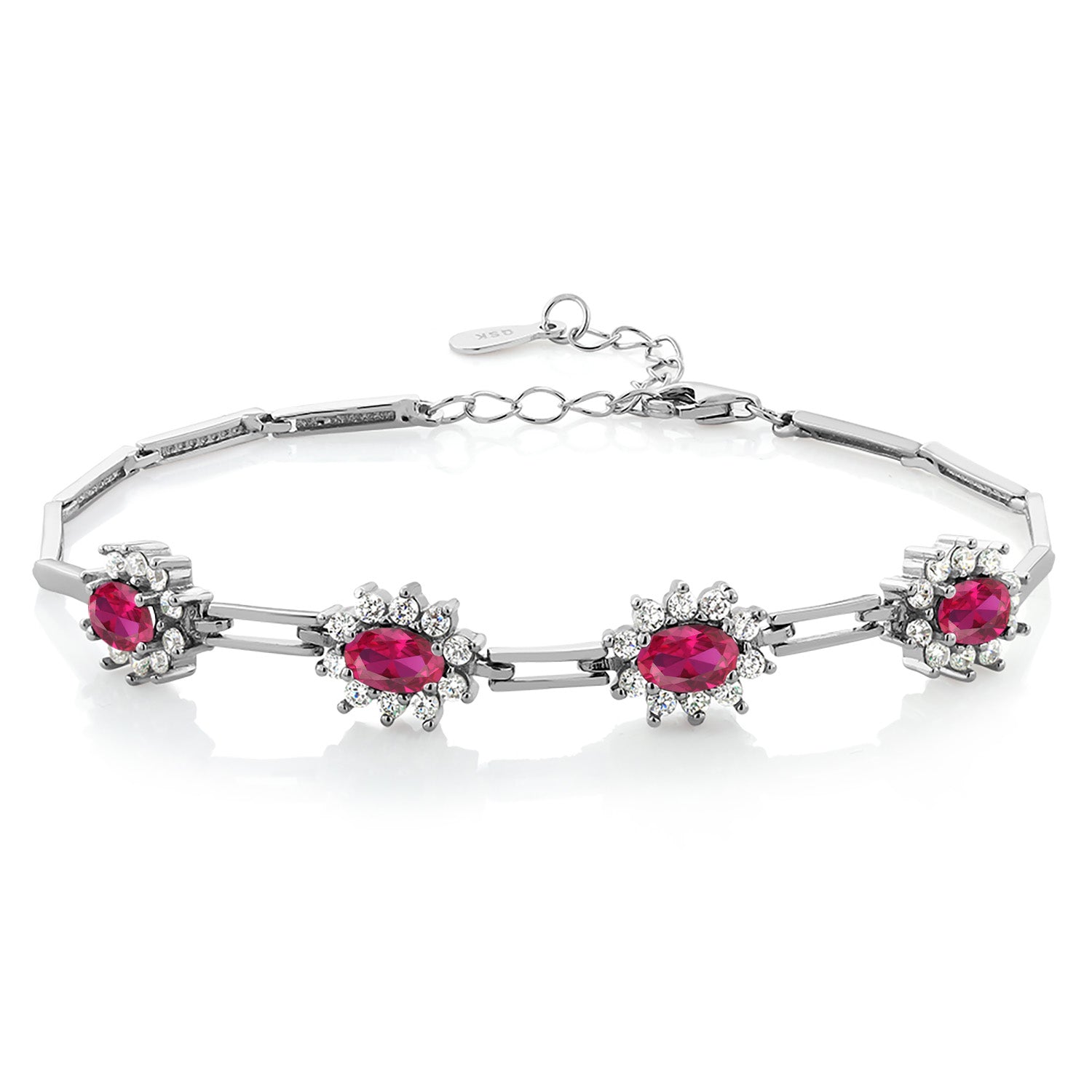 Created Ruby - July_Bracelet in 925 Sterling Silver