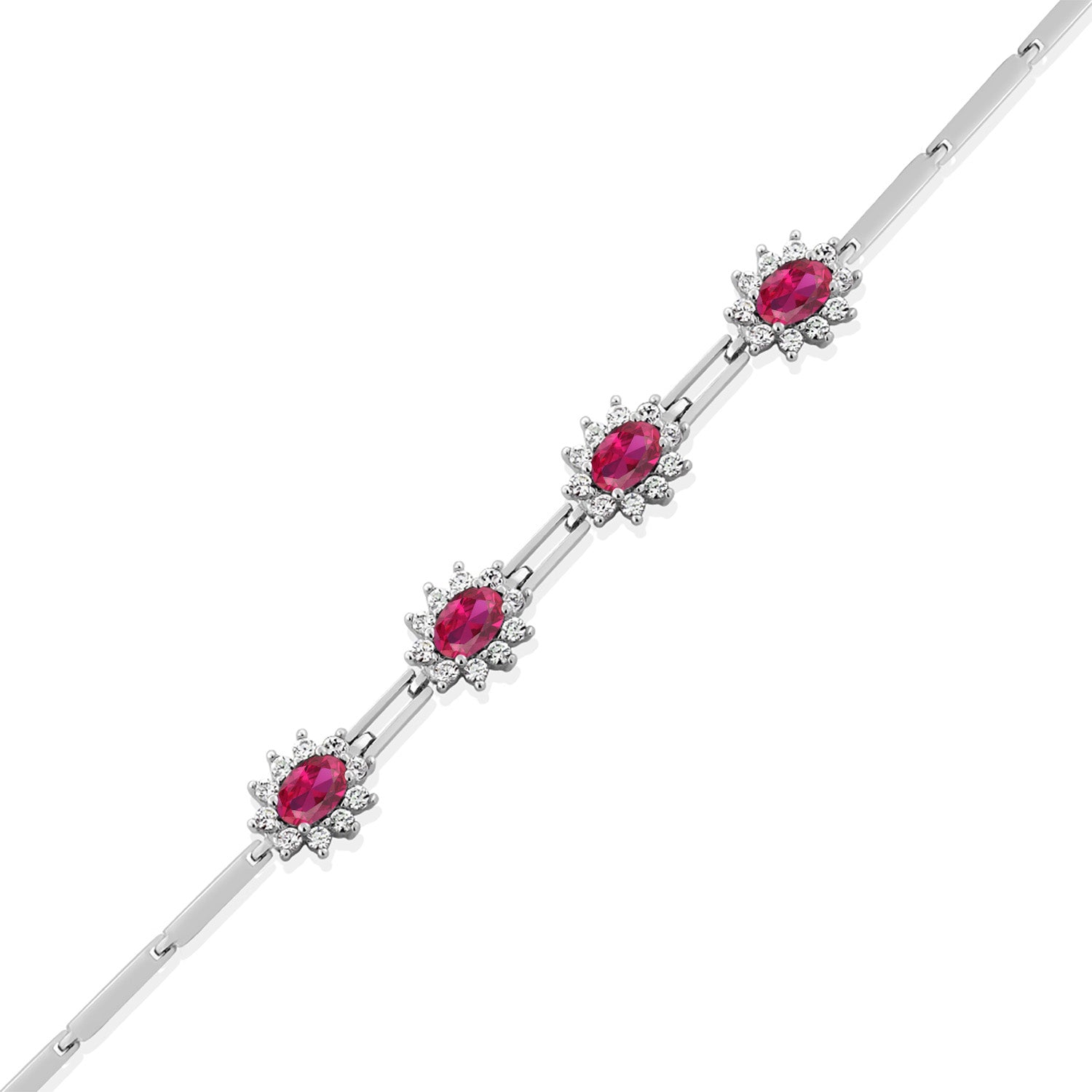 Created Ruby - July_Bracelet in 925 Sterling Silver