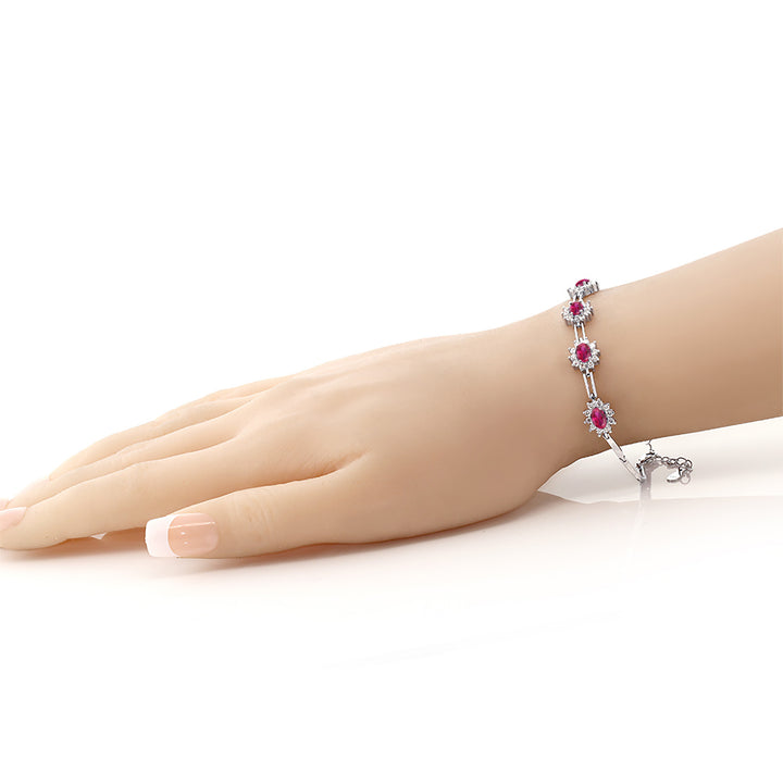 Created Ruby - July_Bracelet in 925 Sterling Silver