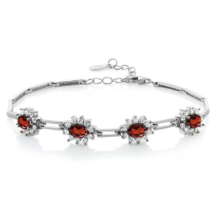Garnet - January_Bracelet in 925 Sterling Silver