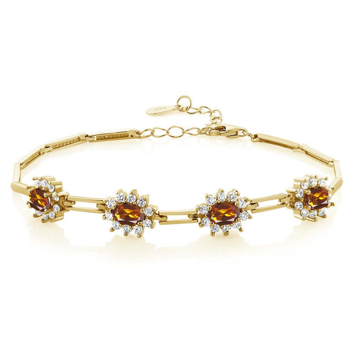 Madeira Citrine_Bracelet in 925 Yellow Gold Plated Silver