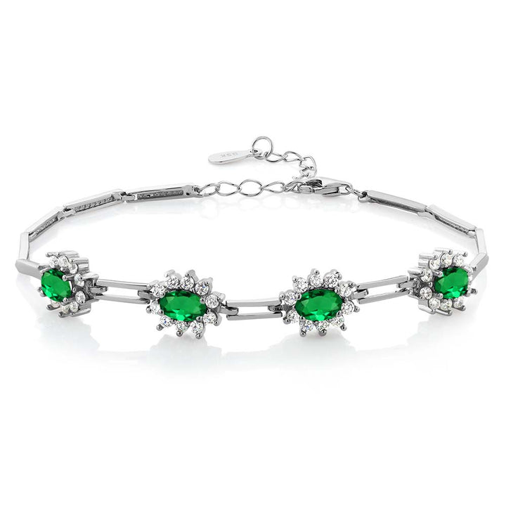 Nano Emerald - May_Bracelet in 925 Sterling Silver