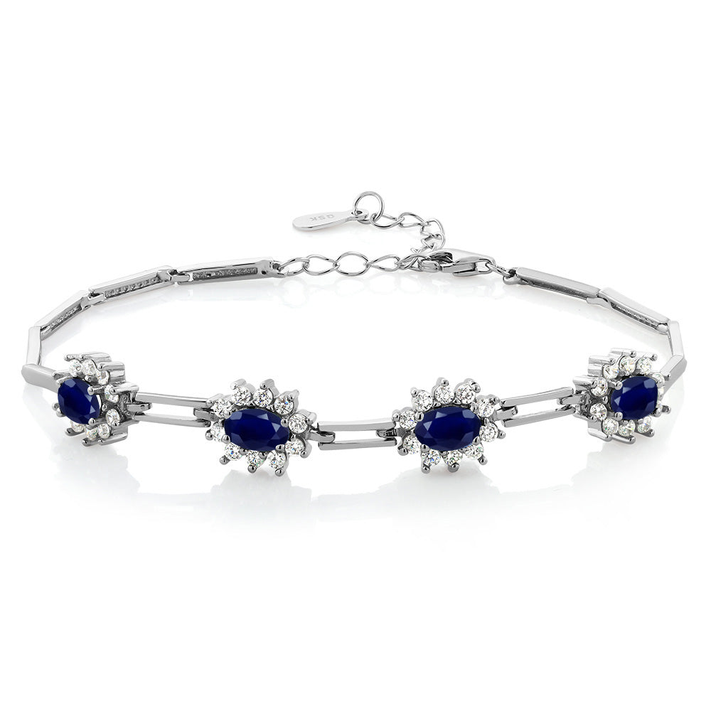 Blue Sapphire - September_Bracelet in 925 Sterling Silver