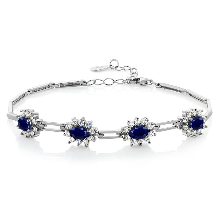Blue Sapphire - September_Bracelet in 925 Sterling Silver