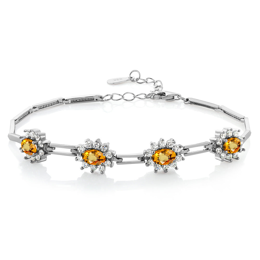 Yellow Sapphire - September_Bracelet in 925 Sterling Silver