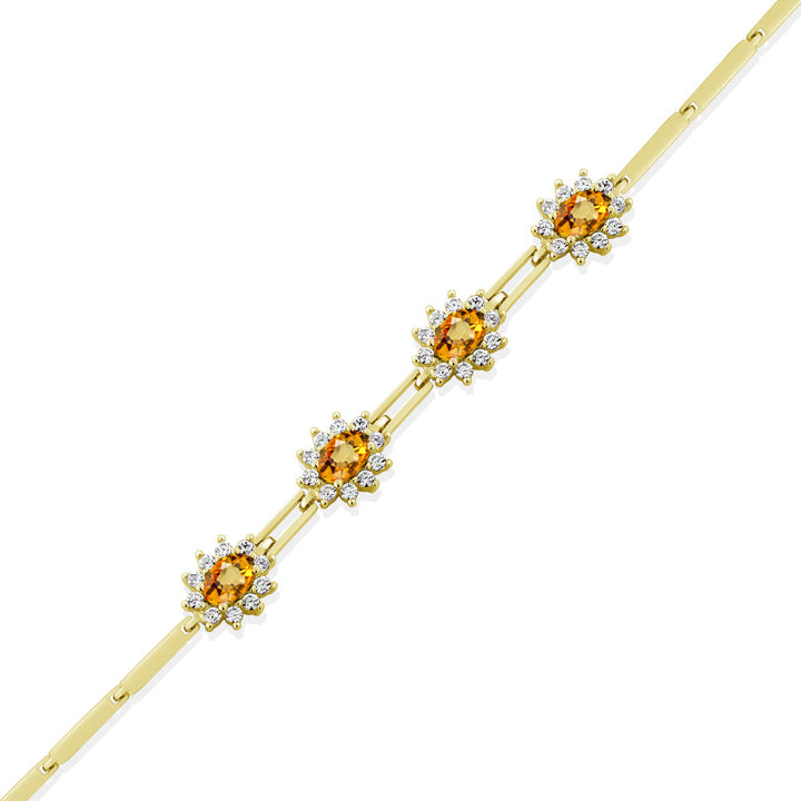 Yellow Sapphire - September_Bracelet in 925 Yellow Gold Plated Silver