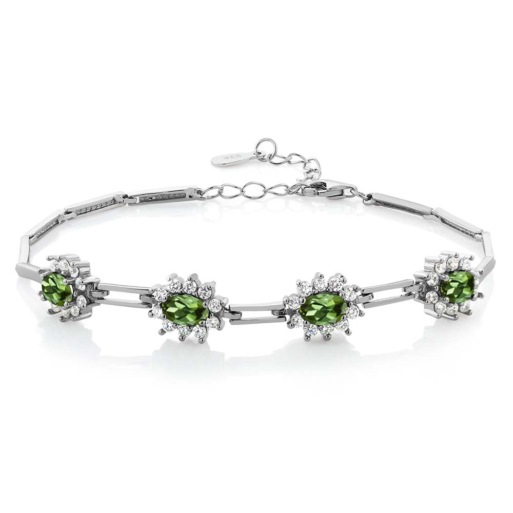 Green Tourmaline - October_Bracelet in 925 Sterling Silver
