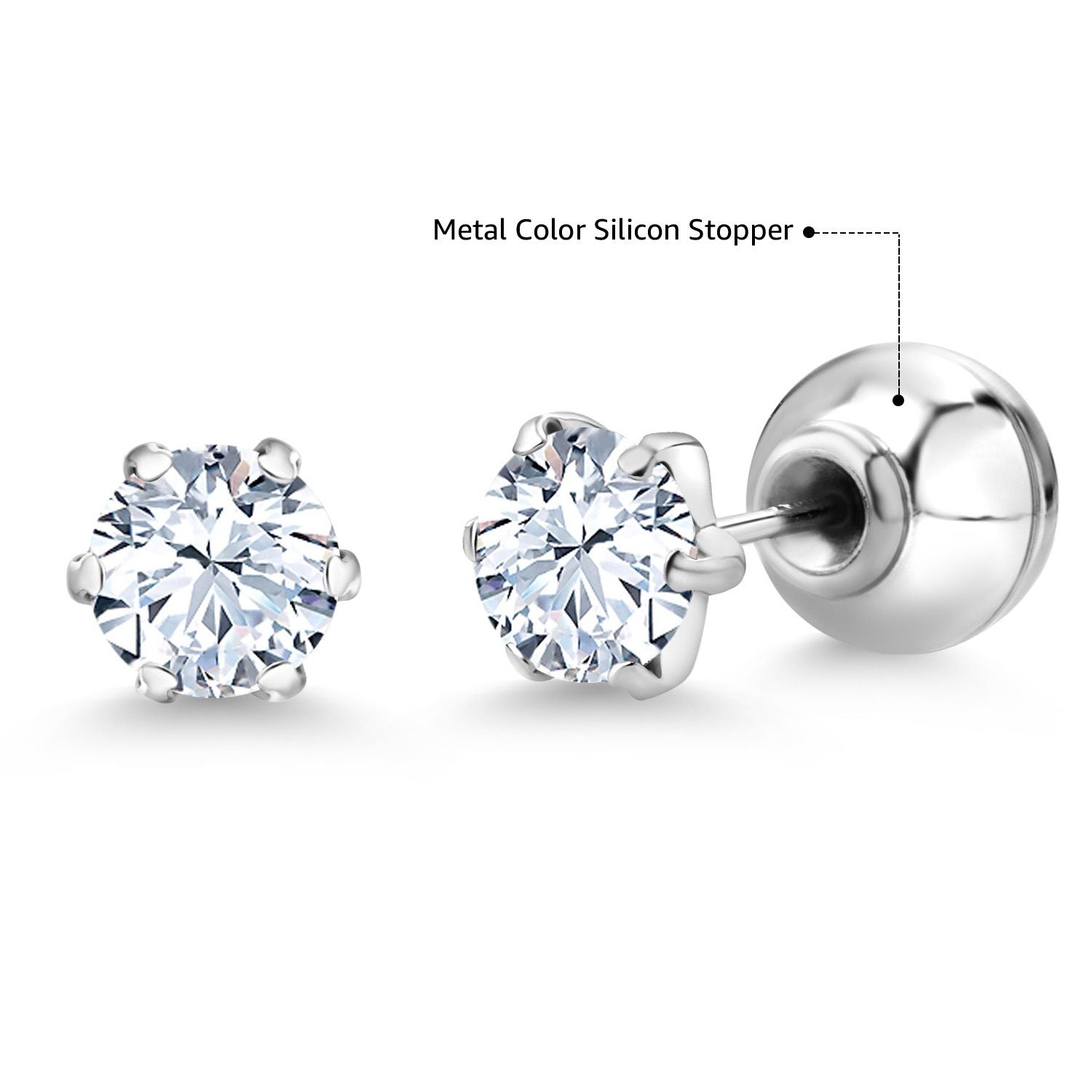 Earrings in Platinum