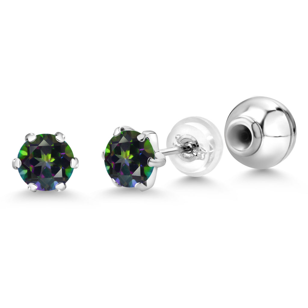Green Mystic Topaz_Earrings in Platinum