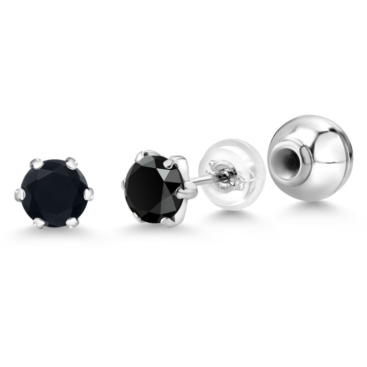 Onyx - December_Earrings in Platinum