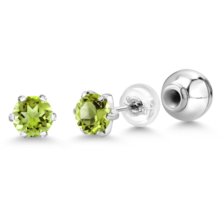 Peridot - August_Earrings in Platinum