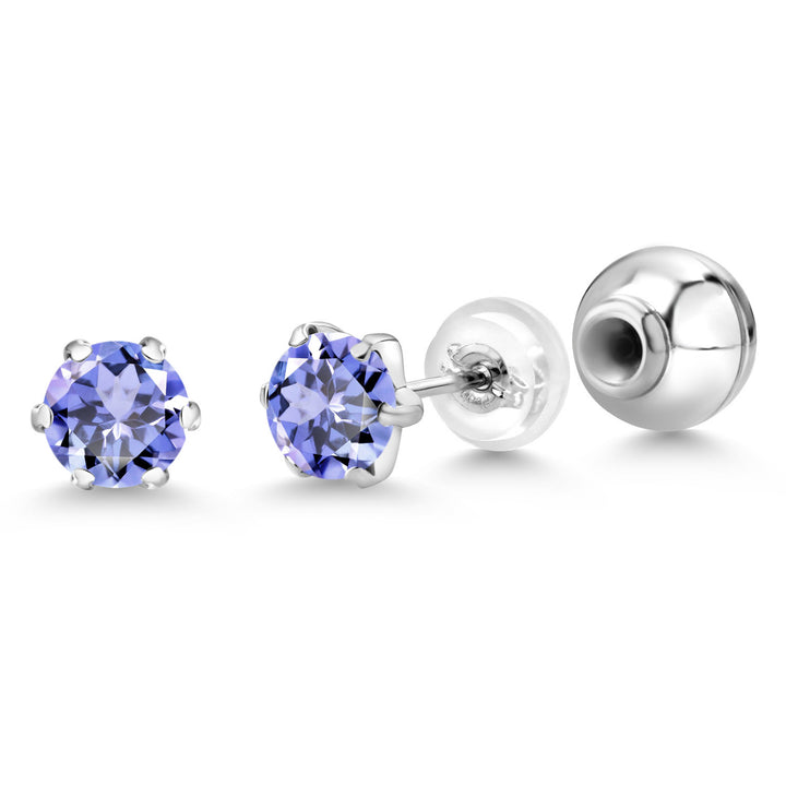Tanzanite - December_Earrings in Platinum