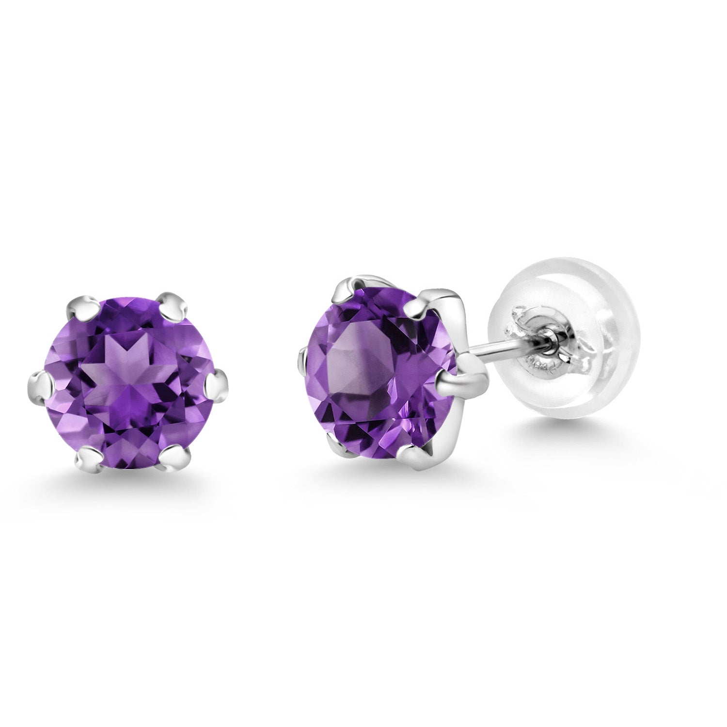 Amethyst - February_Earrings in Platinum