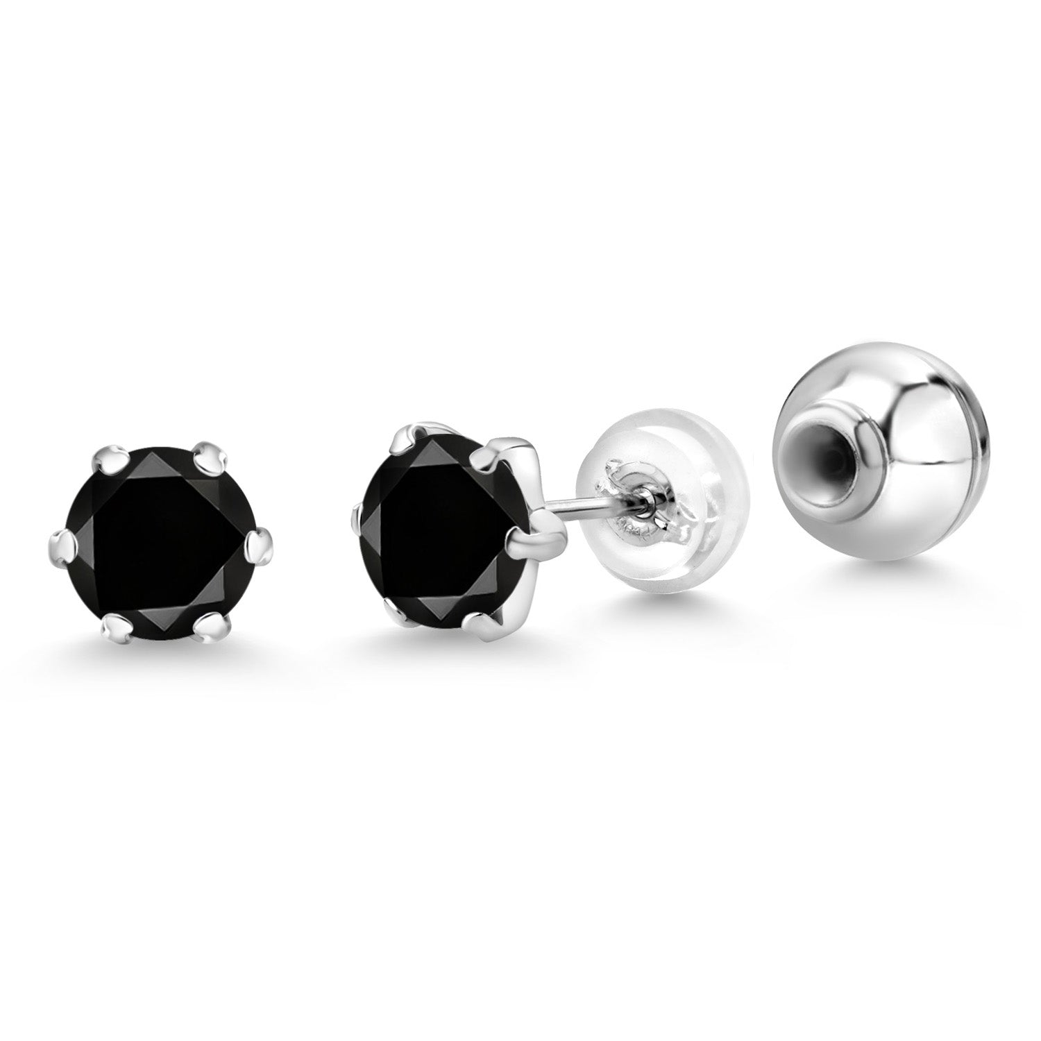 Black Diamond - April_Earrings in Platinum
