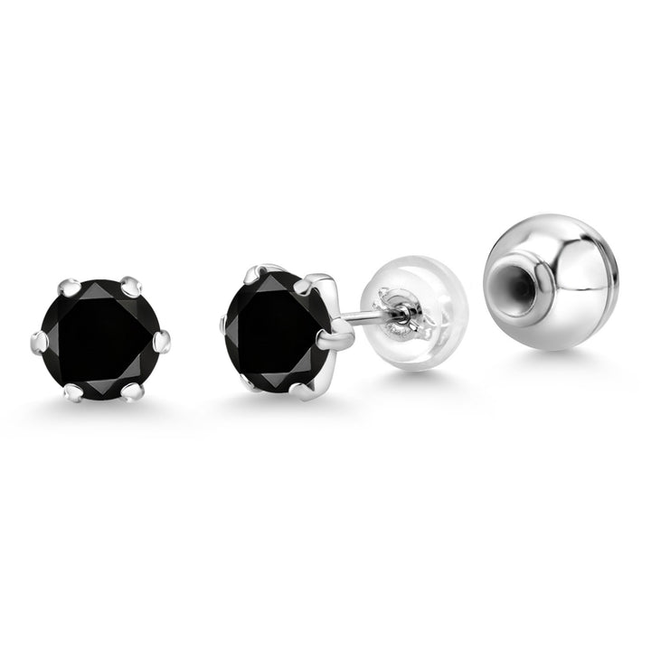 Black Diamond - April_Earrings in Platinum