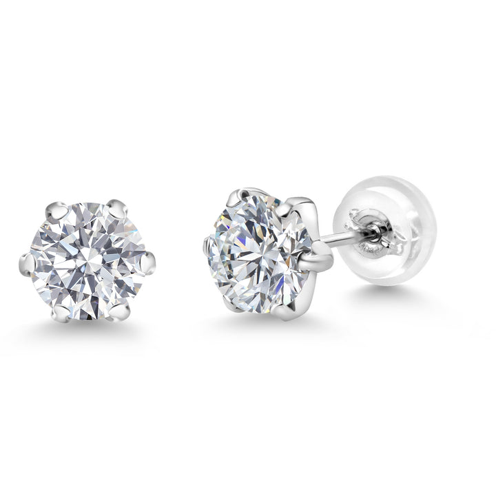 1.50 Ct IGI Certified Lab Grown Diamond Platinum Stud Earrings For Women Men | F-G Color | VS Clarity | 6-Prongs