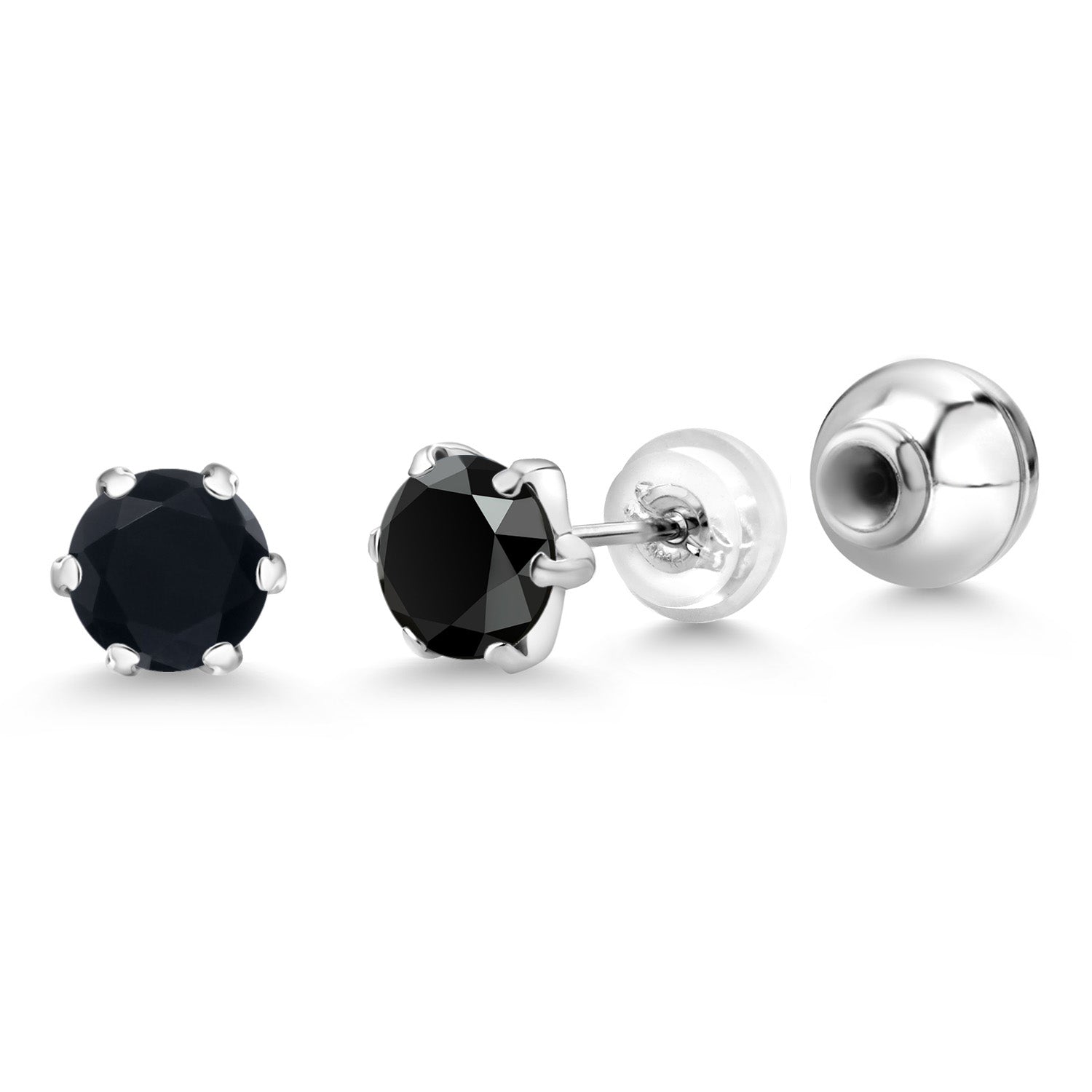 Onyx - December_Earrings in Platinum