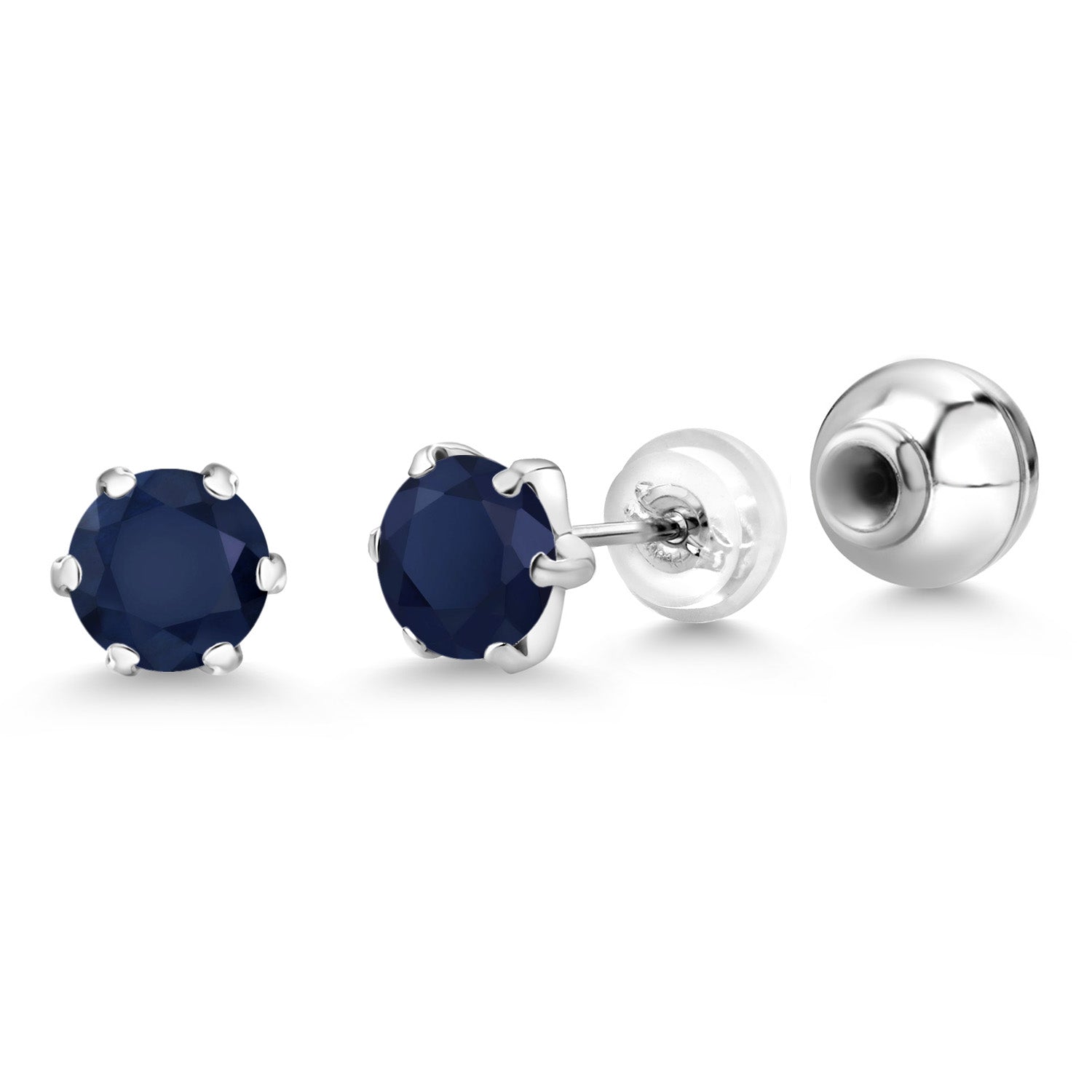 Blue Sapphire - September_Earrings in Platinum