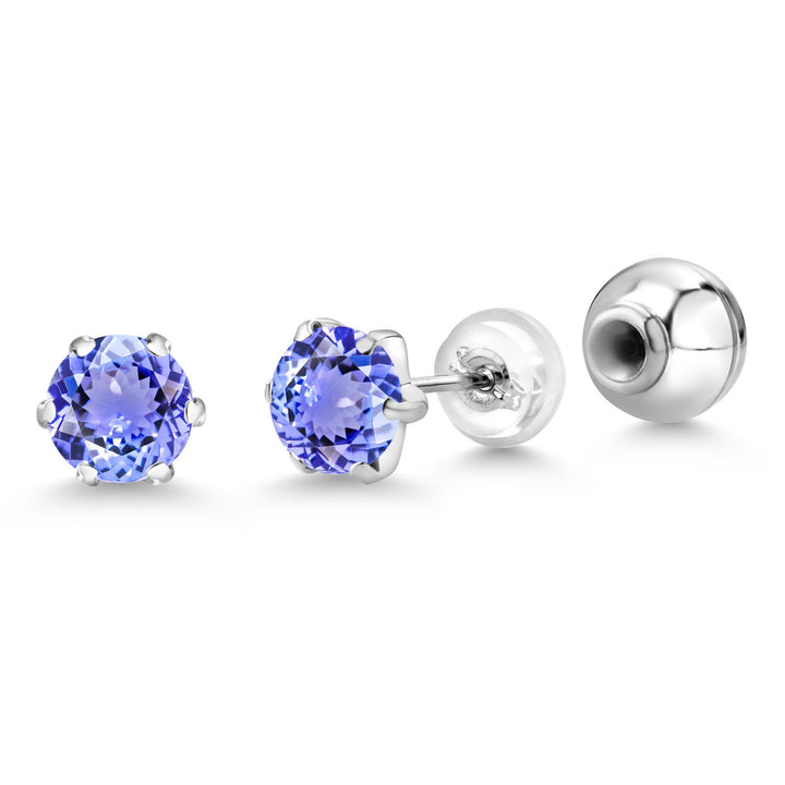 Tanzanite - December_Earrings in Platinum