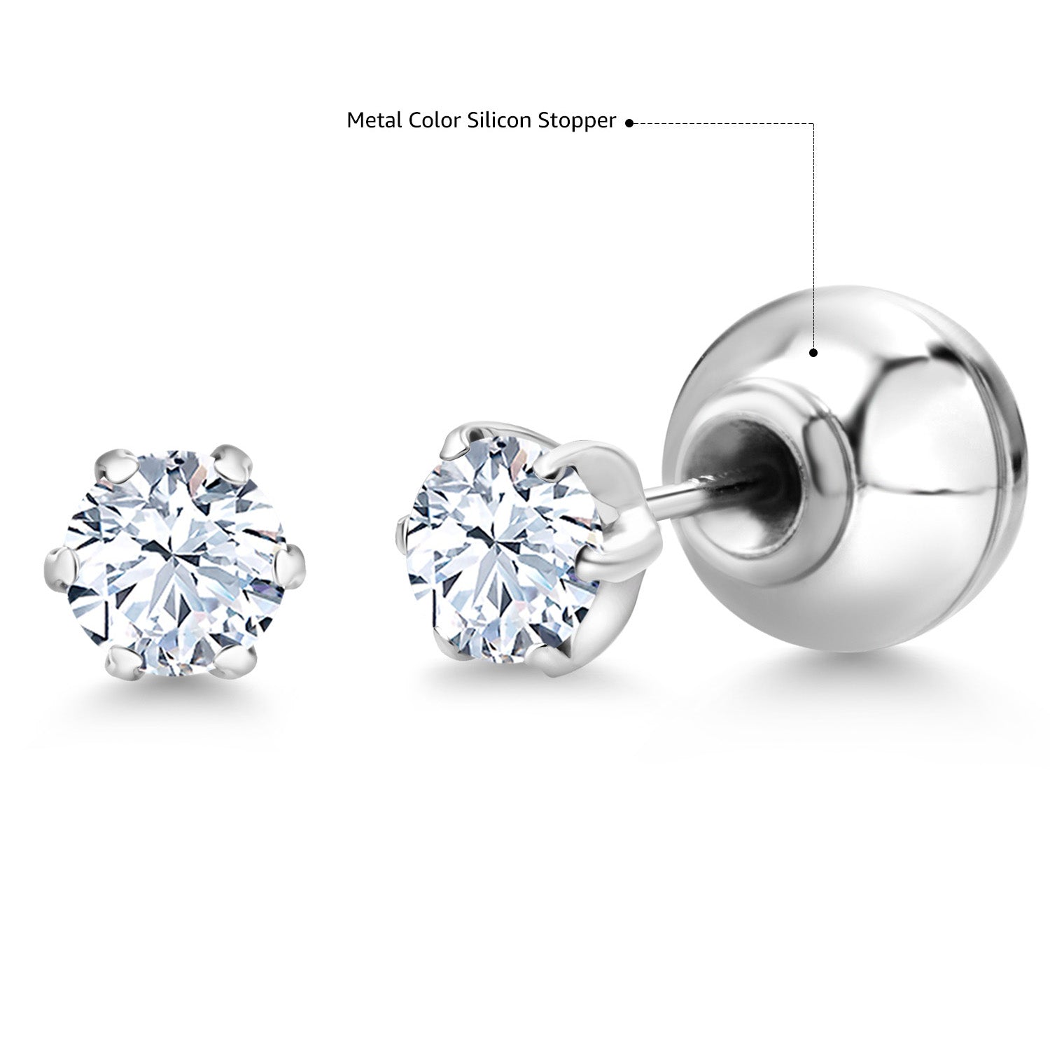 Earrings in Platinum