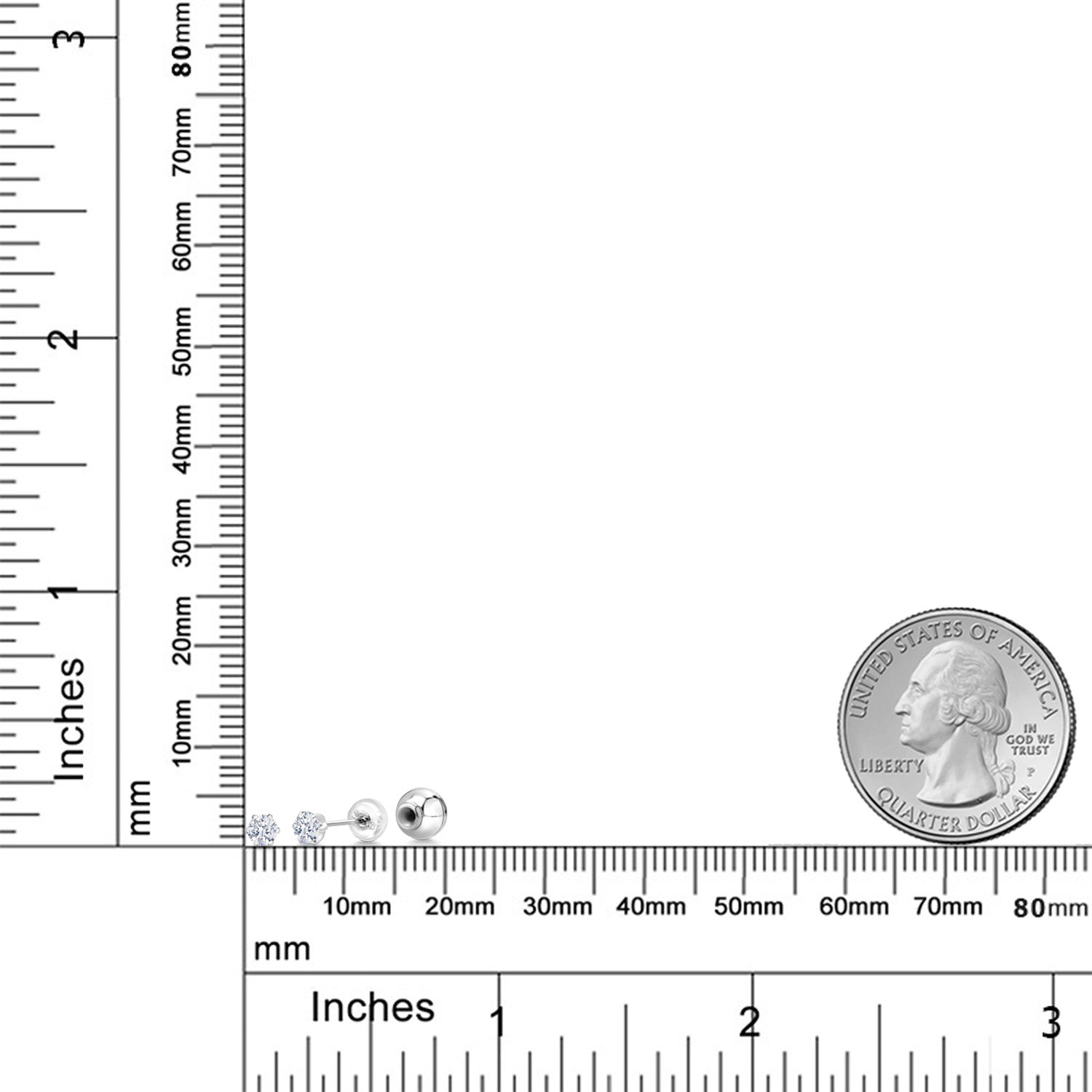 Earrings in Platinum