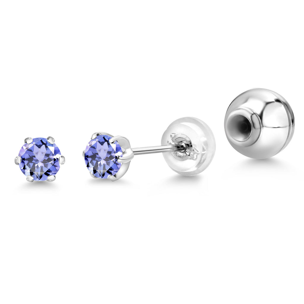 Tanzanite - December_Earrings in Platinum