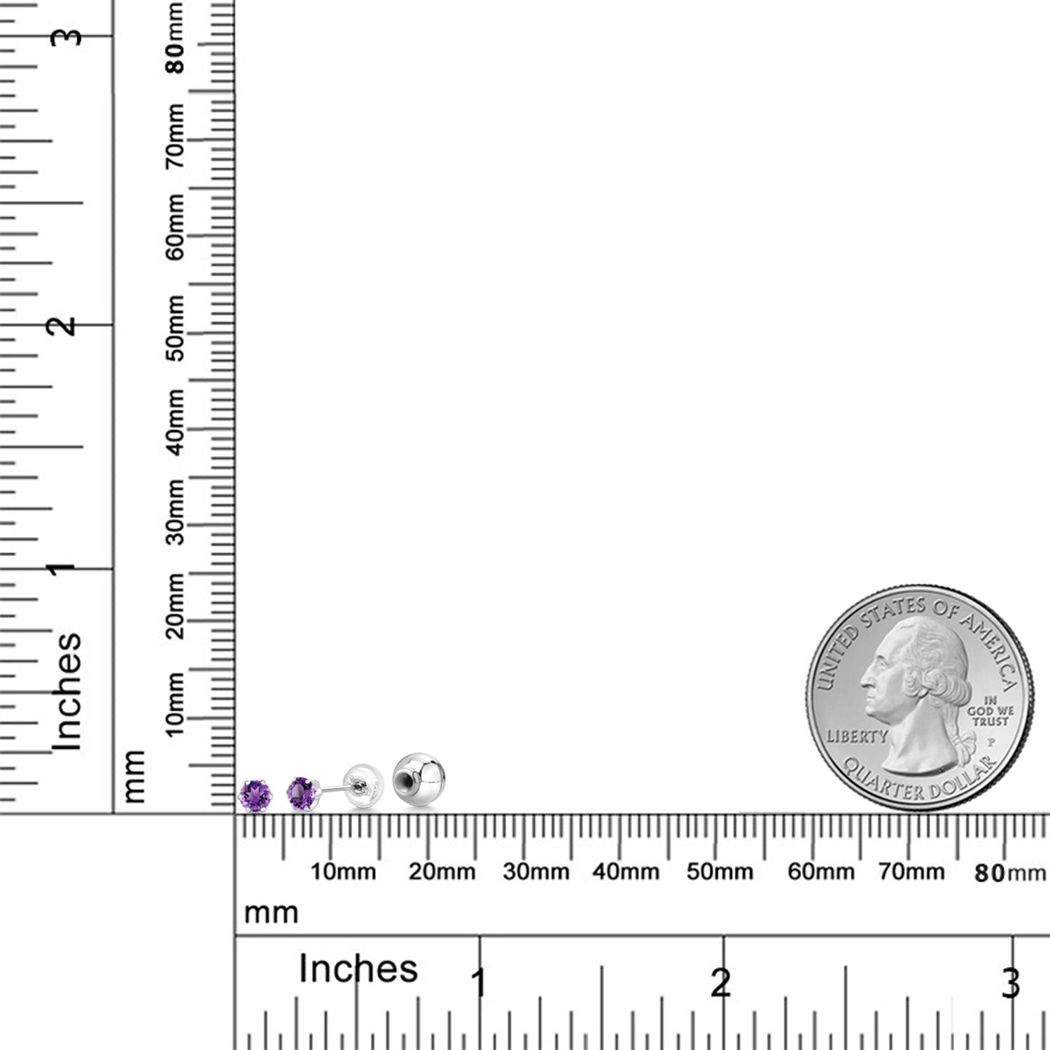 Amethyst - February_Earrings in Platinum