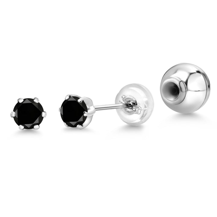 Black Diamond - April_Earrings in Platinum