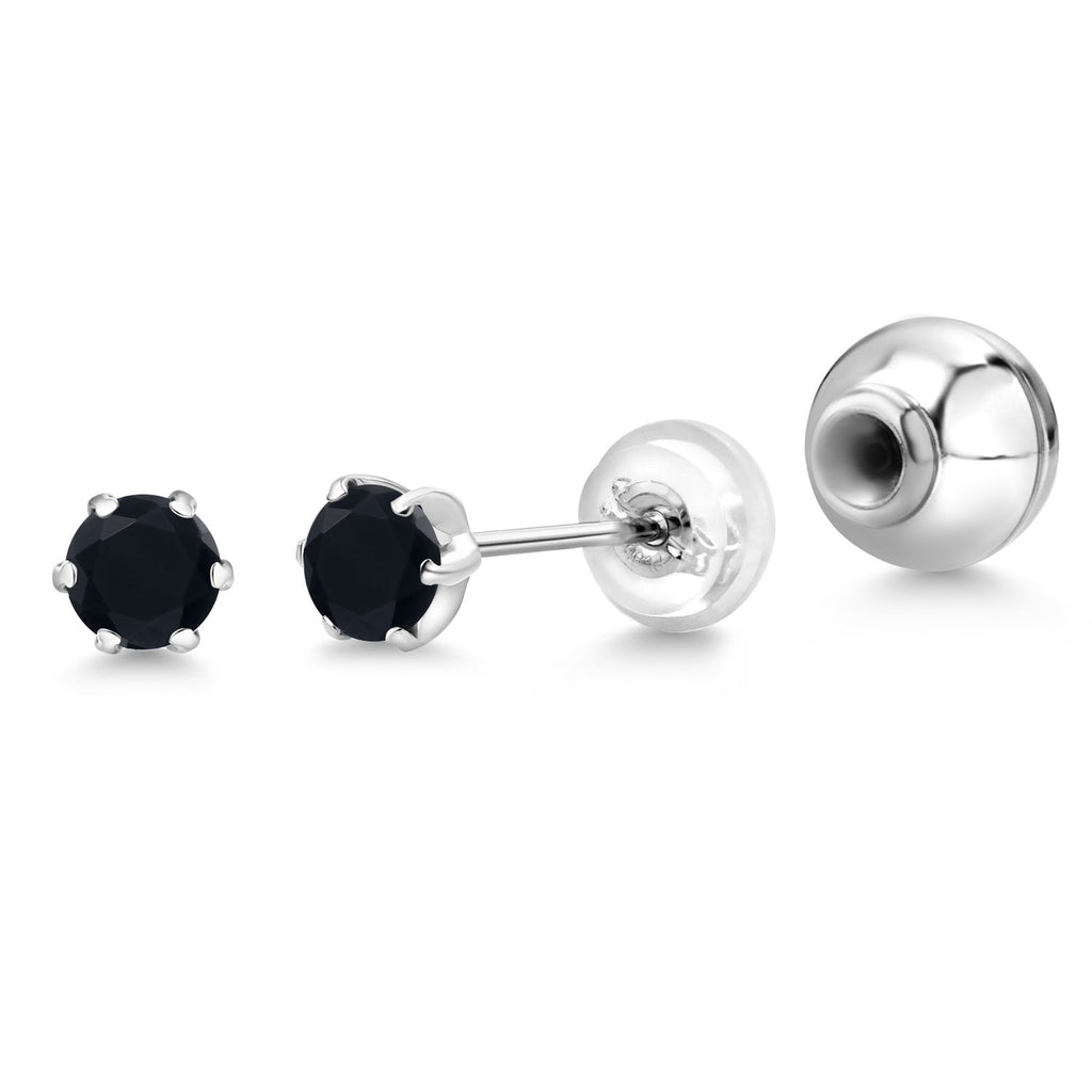 Onyx - December_Earrings in Platinum