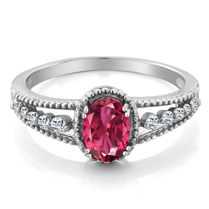 Pink Tourmaline - October_5_Ring in 925 Sterling Silver