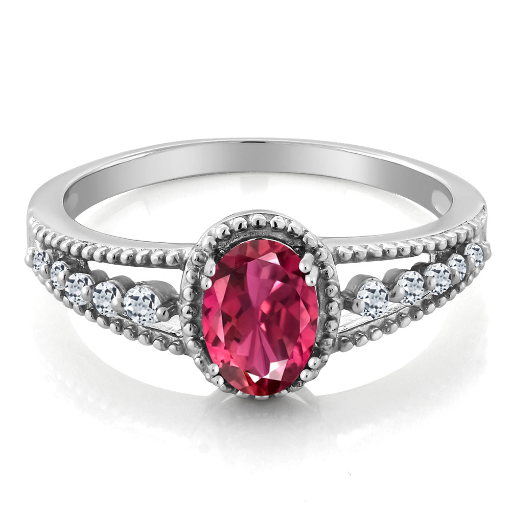 Pink Tourmaline - October_6_Ring in 925 Sterling Silver