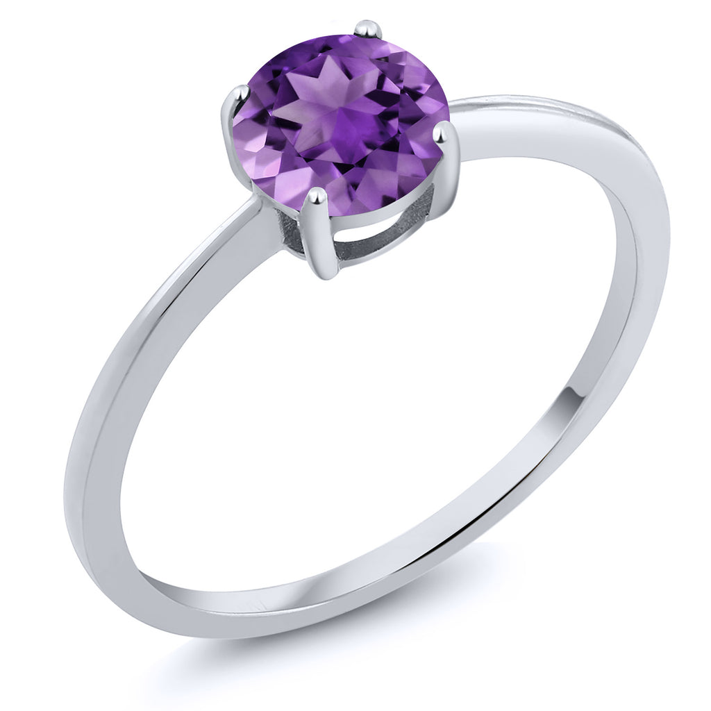 Amethyst - February_7.5_Ring in 10K White Gold