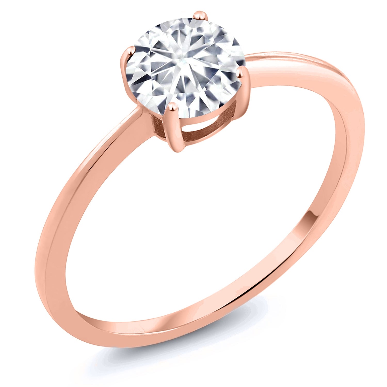 10K Rose Gold IGI Certified Lab Grown Diamond Solitaire Engagement Ring For Women | 1 Ct Round Cut | E-F Color | VS1 Clarity | Available in Size 5 to 10