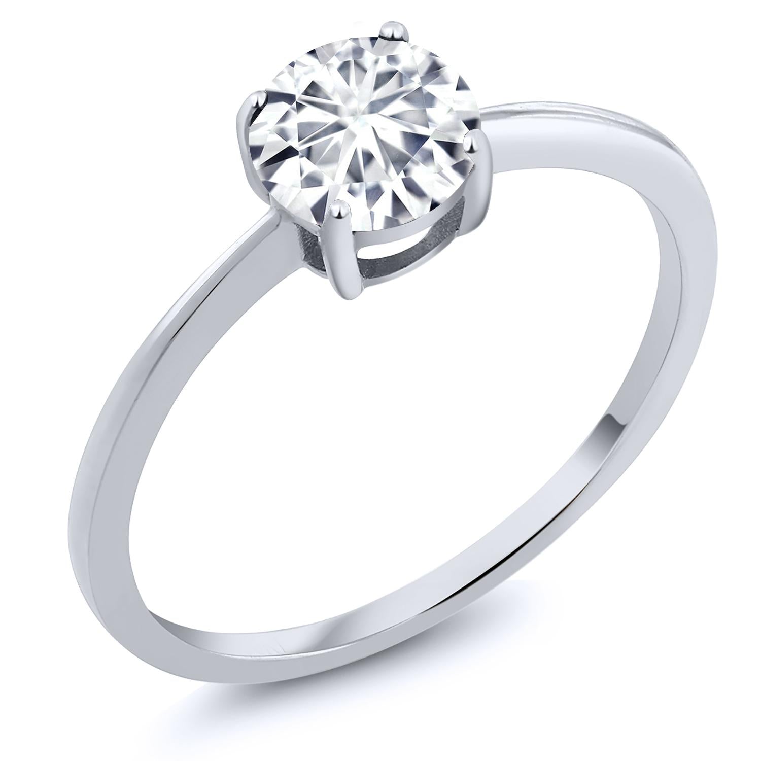 10K White Gold IGI Certified Lab Grown Diamond Solitaire Engagement Ring For Women | 1 Ct Round Cut | F-G Color | VS1 Clarity | Available in Size 5 to 10