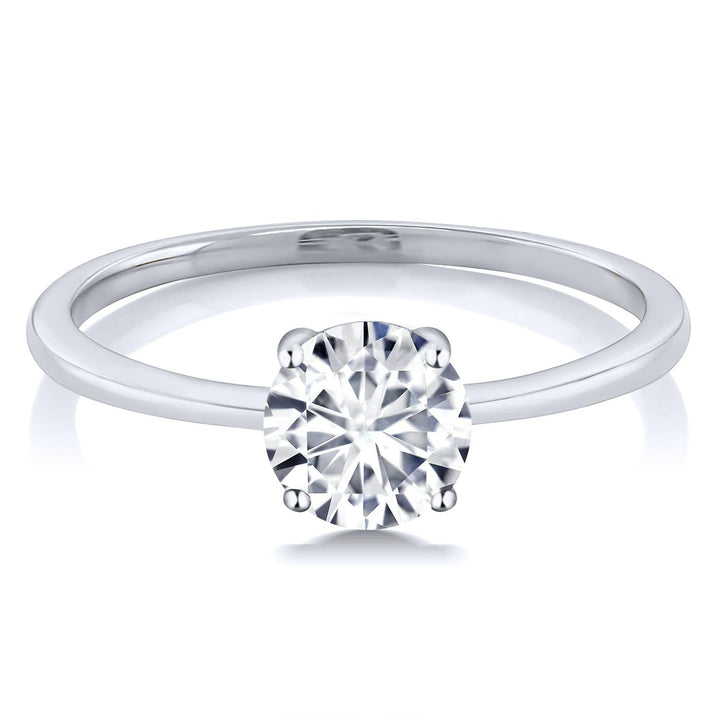 10K White Gold IGI Certified Lab Grown Diamond Solitaire Engagement Ring For Women | 1 Ct Round Cut | F-G Color | VS1 Clarity | Available in Size 5 to 10